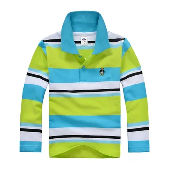 6 culori beneficia de Înaltă calitate Băieți tricou polo brand copii cămașă cu mâneci lungi groase de bumbac T-shirt 2-12 ani