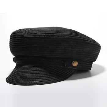Noua Moda Militare Capace Palarie De Soare Femei Bărbați Vară Pălărie Vânzător De Ziare Pălărie Stil Britanic Bereta Palarie De Soare Pălărie