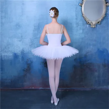 2017 Profesionala A Adultilor, Costume De Balet Alb Lacul Lebedelor Balet Tutu Fusta Cu Bretele Opt Straturi De Greu Organza Rochie De Balet