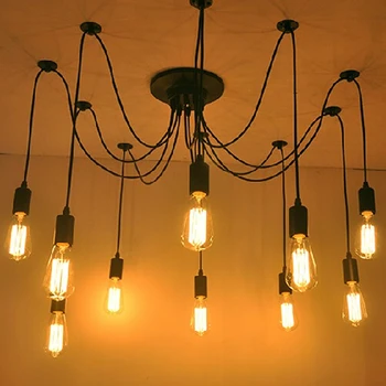 Retro Vintage Spider Lampi Loft Țară Pandantiv Lumini Industriale Creative Ceresc Menajere Împrăștie Flori De Iluminat Acasă