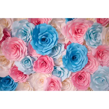 Vinil Profesionale Fundal Roz, Albastru, Rose de Flori Proaspete Stil de Calculator Tipărite Copii Fundaluri pentru Studio Foto ZH-54