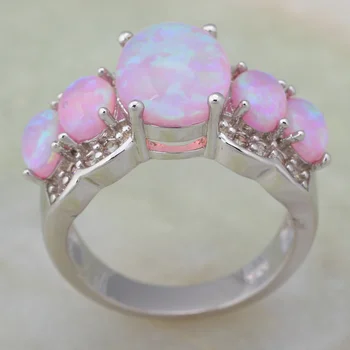 Moda Opal inele Bijuterii Fine pentru Femei inele Roz Opal Silver Umplut Cadou de Petrecere dimensiune inel 5 6 7 8 9 R051