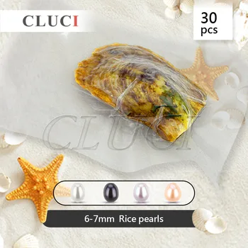 CLUCI 30buc 6-7mm de apă dulce pearl oval în oyster cu vid-ambalate, clasa AAA colier de perle pentru a face, transport gratuit