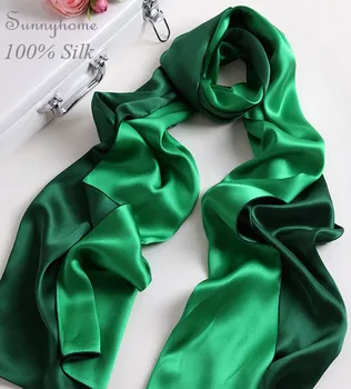 Brand de lux esarfa femei șaluri și eșarfe de iarnă împachetări Satin de mătase Verde pashmina dublu se confruntă din satin eșarfă foulard hijab