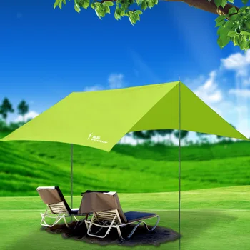 Flytop în aer liber mare 3*3m impermeabil UV, parasolar tent, partid picnic cort sau la plajă baldachin Green Court