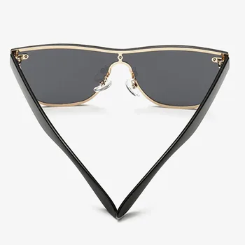 Oglindă ochelari de soare femei de lux ochelari de soare Siamezi Obiectiv Spectacol de designer de brand fără ramă oculos de sol ochelari de soare femei
