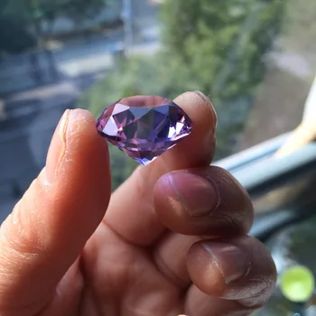 20mm violet de Cuart Cristal Diamant Bibelouri de Cristal Feng Shui Cristale kehribar sunca Meserii Acasă Tag-vaza Decor cadou