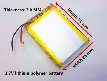 3.7 V,220mAH,[302535] PLIB; polimer litiu-ion / Li-ion pentru jucărie,ceas inteligent;GPS,mp3,mp4,telefon mobil,vorbitor