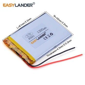 454261 3.7 V, 1300mAh baterie Reîncărcabilă li-Polimer Baterie Li-ion Pentru MP4 C430 navigator GPS logger de E-book, GPS, difuzor de putere mobil
